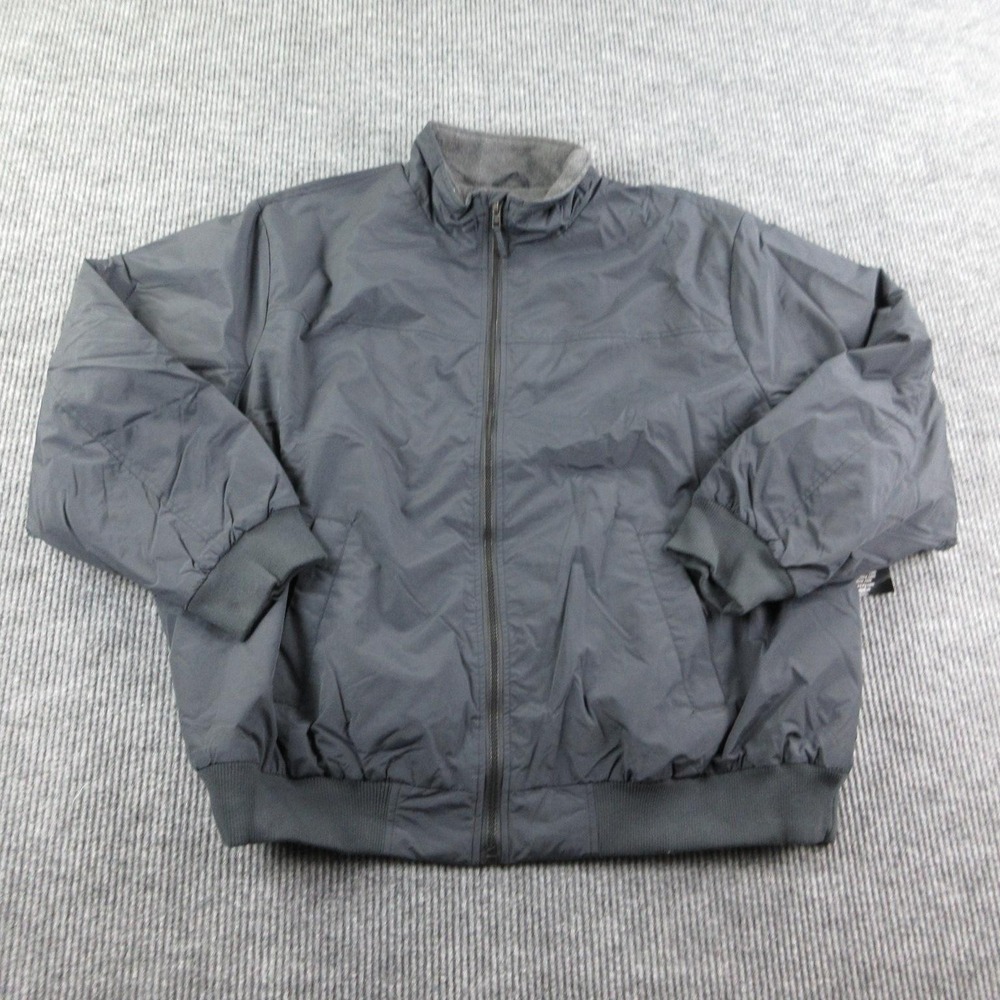 KingSize Jacket Mens 4XL Big Blue Bomber Collared Lined Insulated Fleece